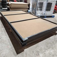 4- 4'× 8' Steel Framed Peg Boards