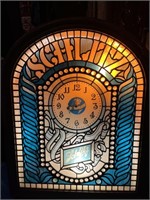 Schlitz light-up clock 26 x 21 inches (clock