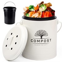 Perfnique Kitchen Compost Bin, 1.3 Gallon Countert