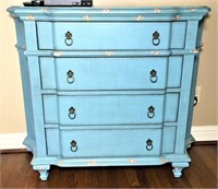 Teal Shabby Painted Chest