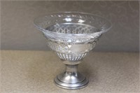 Etched Glass Sterling Cup