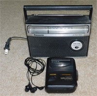Vintage Panasonic AC Battery Radio & Sony FM/AM