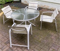 Outdoor Dining Table & Chairs, Brown Jordan