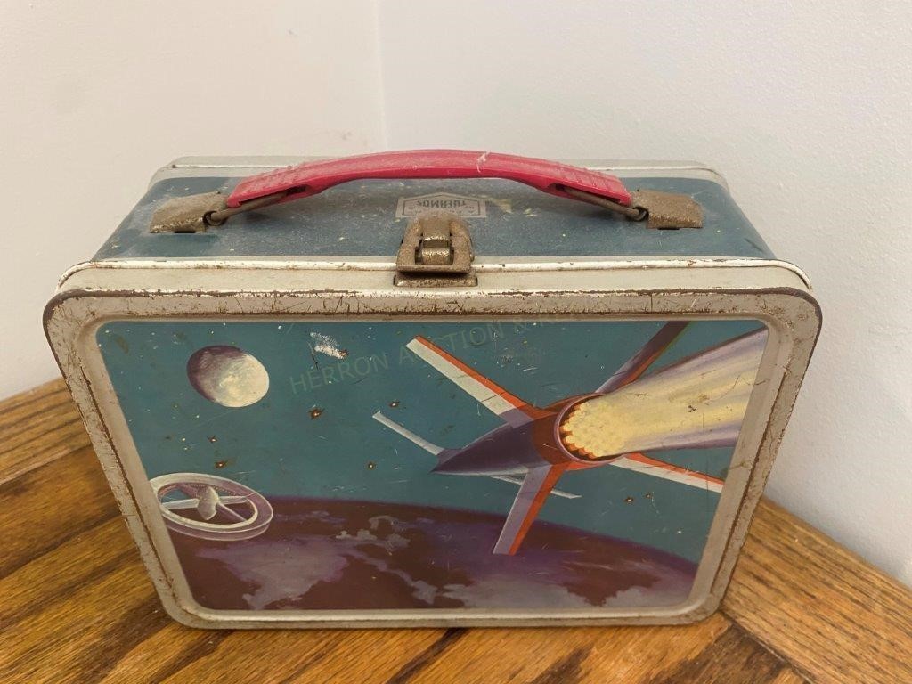 Metal Space Theme Lunchbox
