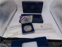 1987 US Constitution SIlver Dollar w/ COA