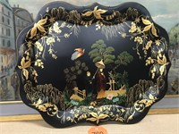 M. Victoria Painted Asian Themed Tray
