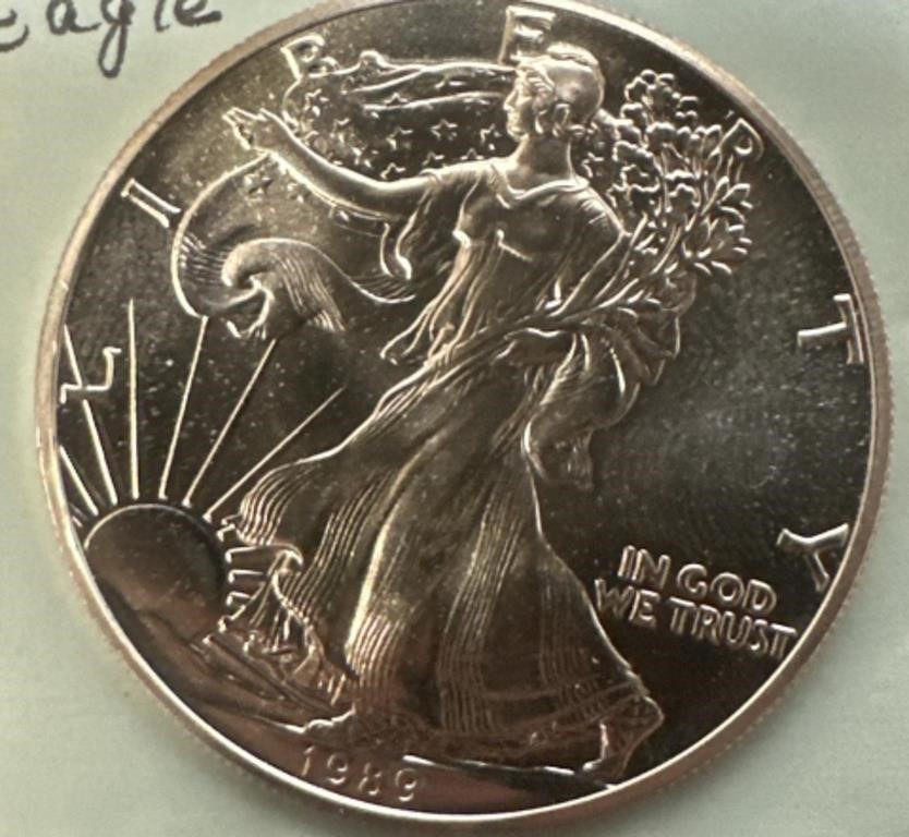 1989 Silver Eagle Dollar