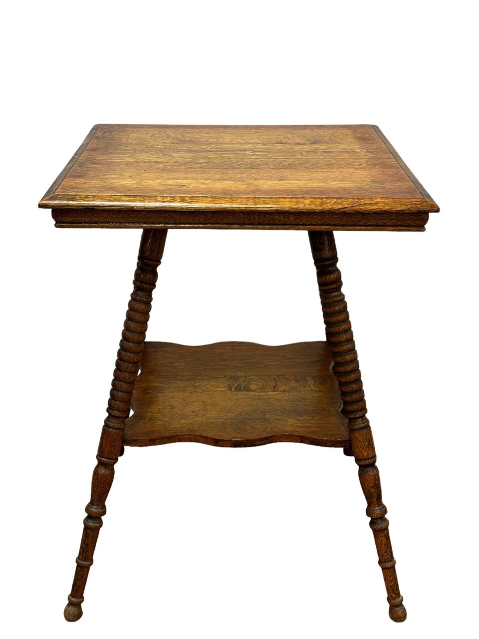 Antique Tiger Oak Side Table