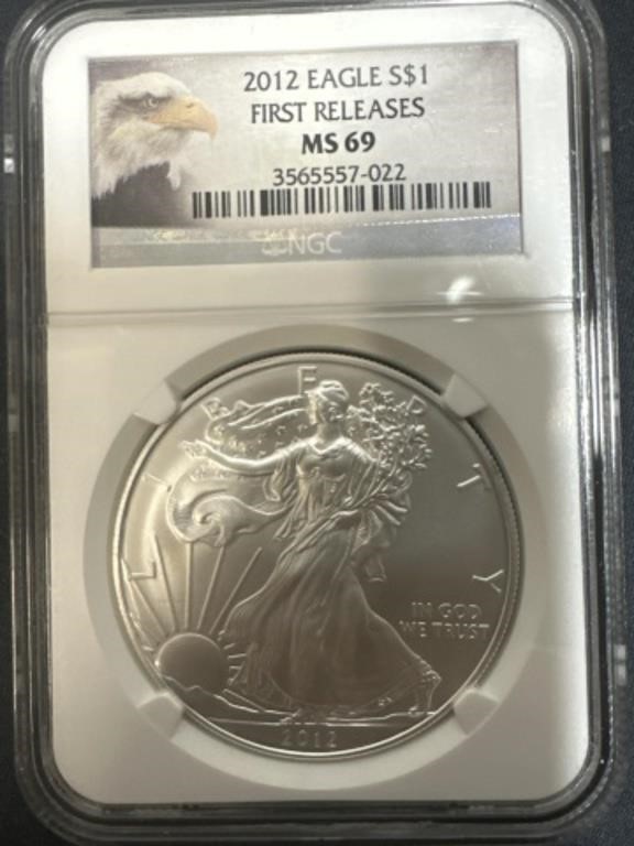 2012 MS 69 Eagle Silver Dollar