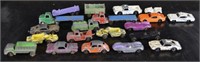 Fourteen Early Tootsie Toy Vehicles