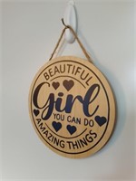 Beautiful Girl Wood Sign