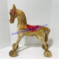 Wooden Rolling Horse (26” Tall)
