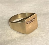 10k Gold cTo Federal Mogul Ring, Weighs 10.2g.