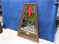 MICHELOB LIGHT 20"ish Vintage Beer Framed Mirror