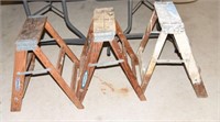 (3) folding step stools