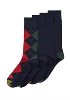 Size 6-12.5 Gold Toe Mens 4 Pack Argyle Midweight