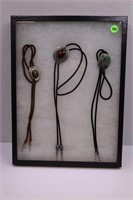 NATIVE AMERICAN ARTIFACTS - LOT OF 3 COWBOY BOLO