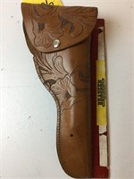 Hand Tooled leather Revolver Holster