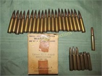 7.65 Argentine Ammunition - 24 Rounds + 3 Brass