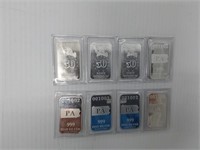 (10) PA .999 silver bars