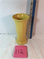 Yellow Fiesta vase, 8"
