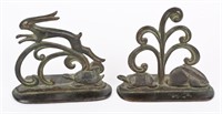 WILLIAM BOOGAR TORTISE & HARE BOOK ENDS