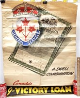 1945 Canada Victory Loan Poster 24" x 32"