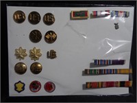 Lot #1 of Military Pins, Medals, Buttons ect..