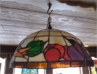 Tiffany Style Hanging Lamp w/Vegetables