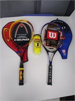 Wilson Head Tennis Racket with Case & Penn Balls