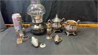 Lamp and misc metal pieces