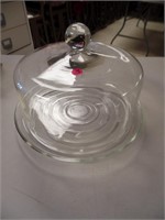 Cake Plate w/Lid etched