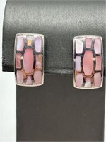 Sterling Silver Pink Mother-of-Pearl Earrings