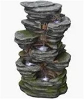 Style Selections H Resin Rock Waterfall Outdoor