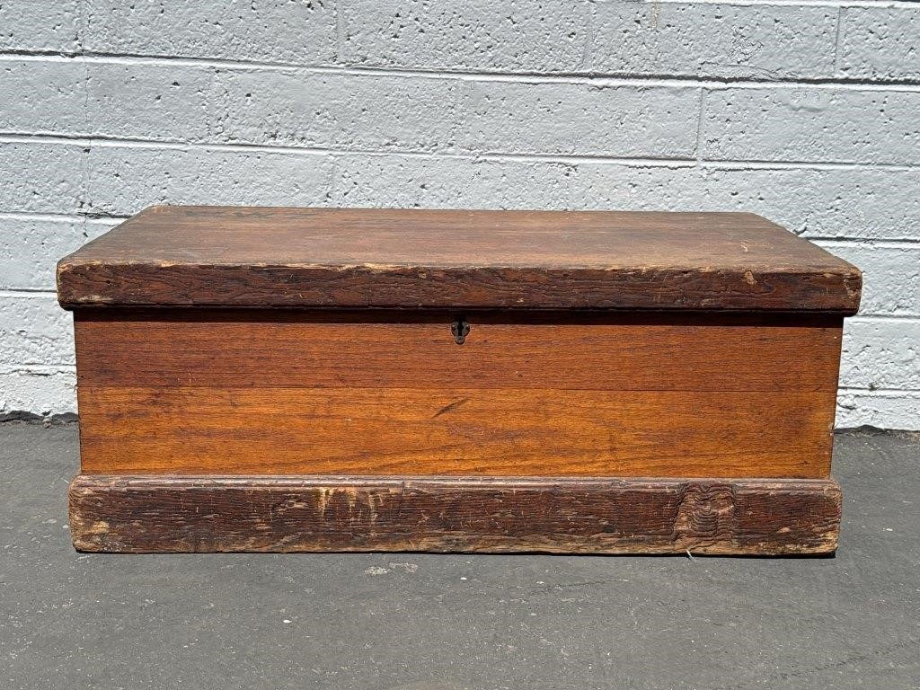 Antique Wood Carpenters Tool Chest