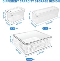 10 Pack Fridge Organizer, Stackable