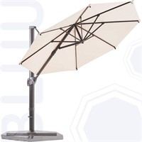 BLUU Redwood 11' Patio Offset Cantilever Umbrella