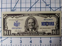 New York novelty banknote