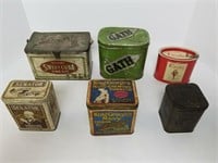 Lot Of 6 Vintage Tobacco Tins