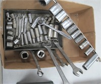 socket set and wrenches