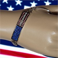 American Flag Patriotic Red/White/Blue Bracelet