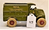 1930's Hubley Bell Telephone cast iron toy truck