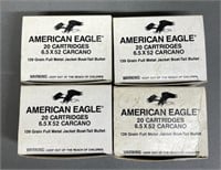 Approx. 80 rnds American Eagle 6.5x52 Carcano Ammo