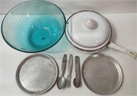 Pan w/ Lid, Salad Bowl & Camping Dishes