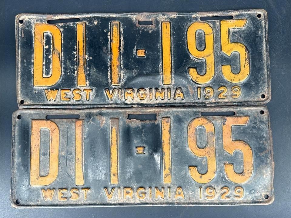 WEST VIRGINIA LICENSE PLATES TOYS BLOW MOLDS AND MORE