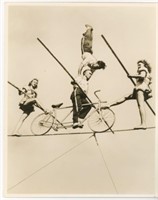 8x10 Tight rope stunt with bicycle H.A.A.Atwell