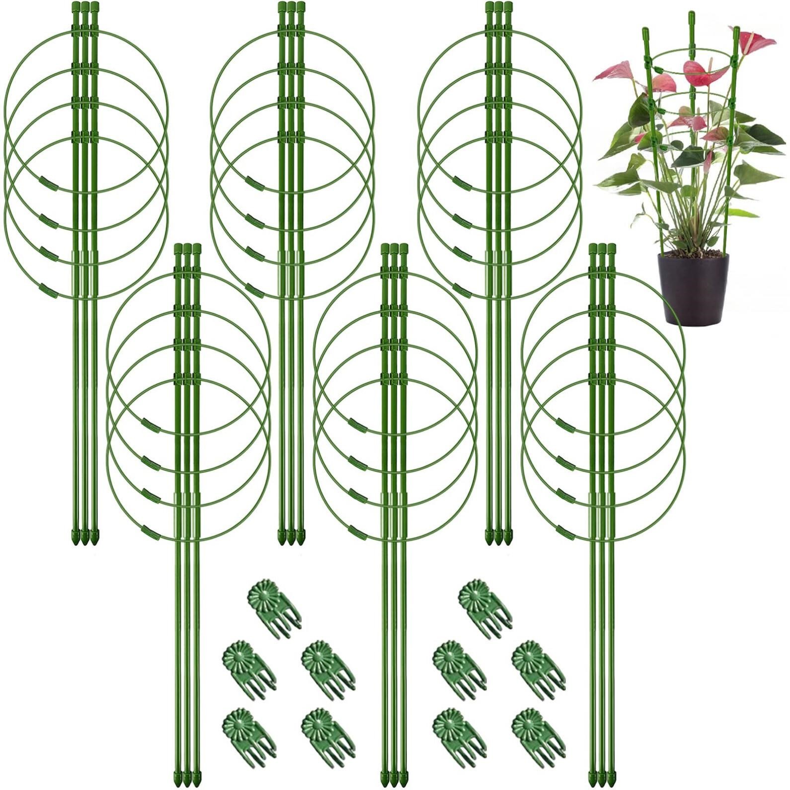 Legigo 6 Packs 46inch Plant Support Cages with 3 A
