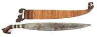 PHILIPPINE BOLO MACHETE WITH WOOD SCABBARD