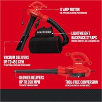 $90  CRAFTSMAN 12-Amp Electric Leaf Blower