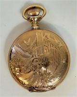 BEAUTIFUL ENGRAVED LONGINES DBL DIAL POCKET WATCH
